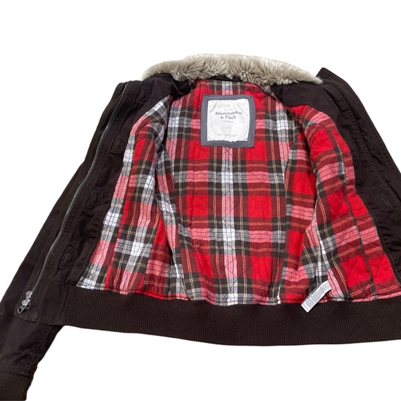 Abercrombie & Fitch Brown Winter Jacket Size Small - Picture 9 of 10